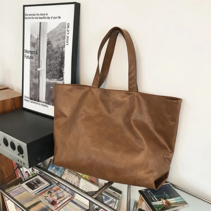 Fishing Equipment Market - Large Capacity Soft Leather Shoulder Bag