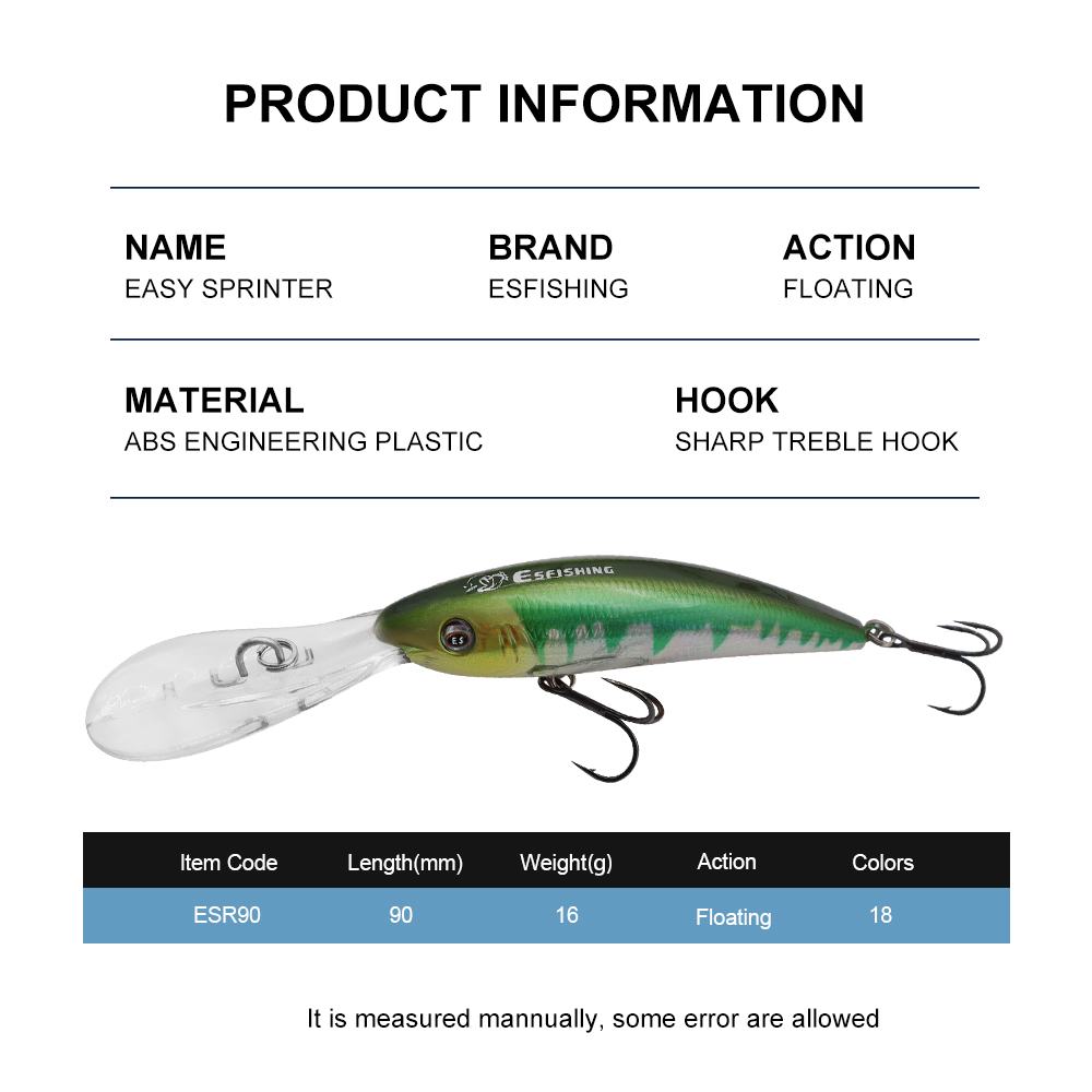 ESFISHING Fishing Lure Wobbler - Fishing Equipment Ebay review and price