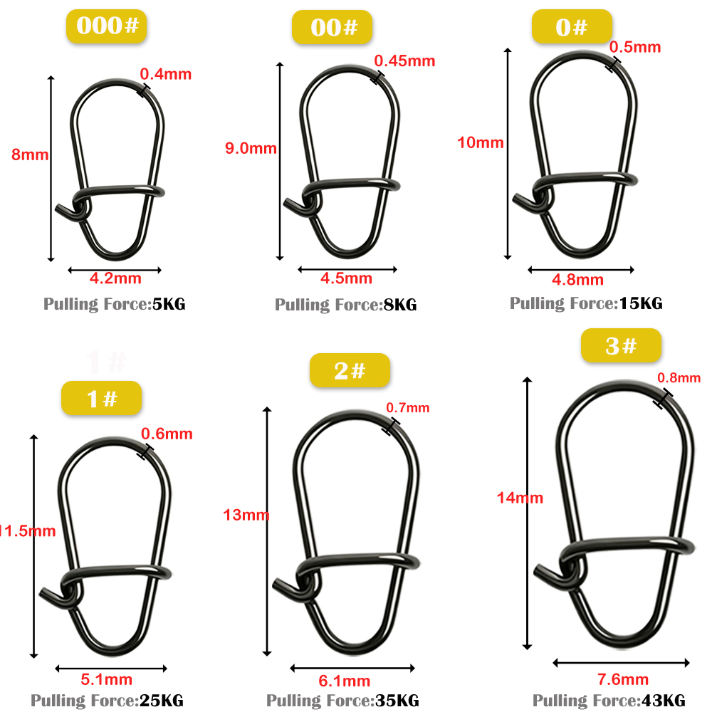 GOBAIT 100Pcs Black Stainless  - Fishing Equipment And Accessories review and price