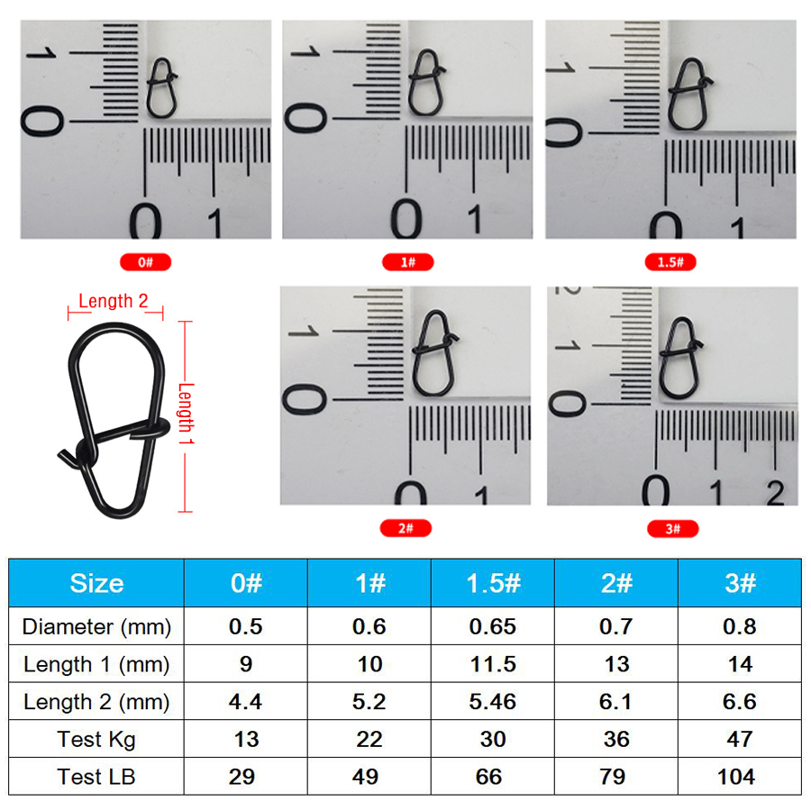 50Pcs Crankbait Snaps Stainles - Fishing Equipment And Accessories review and price