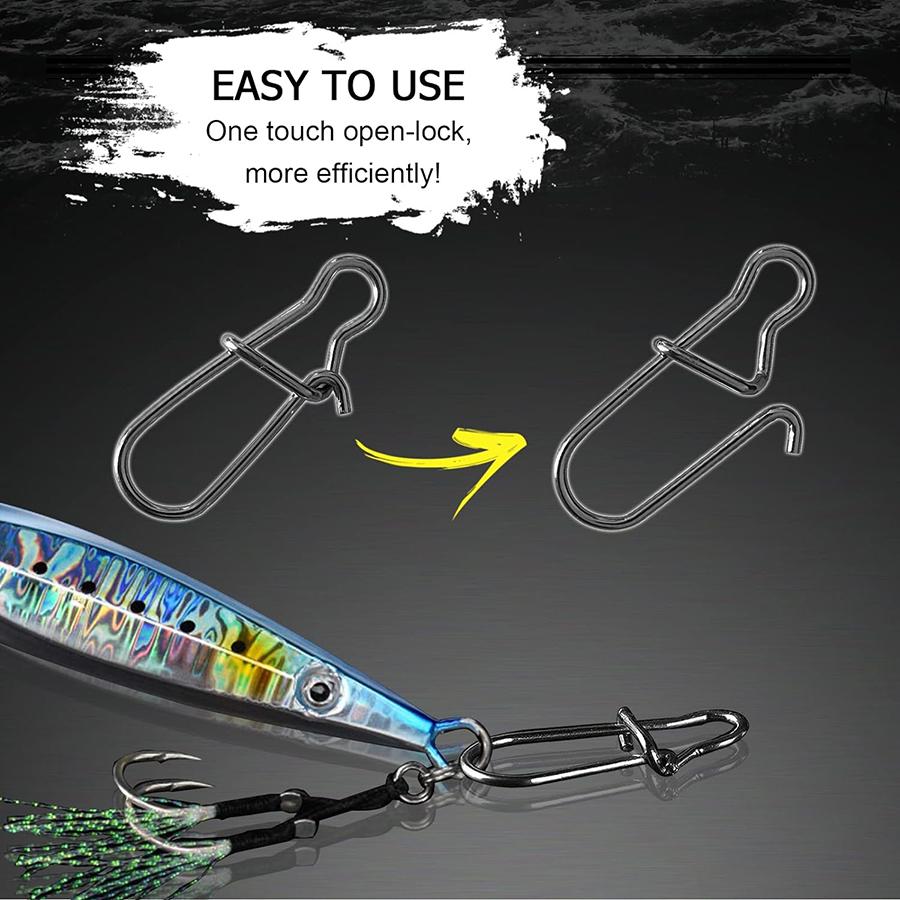50Pcs Crankbait Snaps Stainles - Fishing Equipment And Accessories review and price